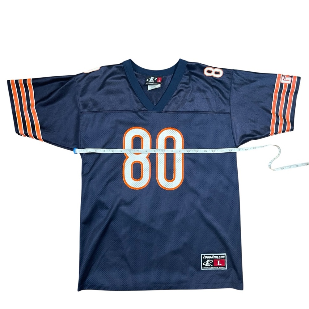 Logo Athletic Conway #80 Football Jersey YL 14/16 Navy Orange - Picture 4 of 7